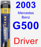 Driver Wiper Blade for 2003 Mercedes-Benz G500 - Assurance