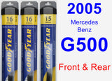 Front & Rear Wiper Blade Pack for 2005 Mercedes-Benz G500 - Assurance