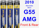 Front & Rear Wiper Blade Pack for 2010 Mercedes-Benz G55 AMG - Assurance