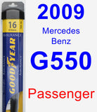 Passenger Wiper Blade for 2009 Mercedes-Benz G550 - Assurance