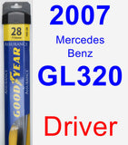 Driver Wiper Blade for 2007 Mercedes-Benz GL320 - Assurance