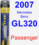 Passenger Wiper Blade for 2007 Mercedes-Benz GL320 - Assurance