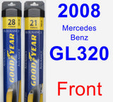 Front Wiper Blade Pack for 2008 Mercedes-Benz GL320 - Assurance