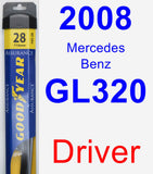 Driver Wiper Blade for 2008 Mercedes-Benz GL320 - Assurance