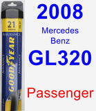 Passenger Wiper Blade for 2008 Mercedes-Benz GL320 - Assurance