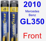 Front Wiper Blade Pack for 2010 Mercedes-Benz GL350 - Assurance