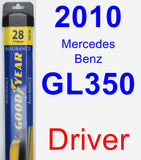 Driver Wiper Blade for 2010 Mercedes-Benz GL350 - Assurance