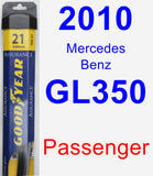 Passenger Wiper Blade for 2010 Mercedes-Benz GL350 - Assurance