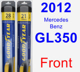 Front Wiper Blade Pack for 2012 Mercedes-Benz GL350 - Assurance