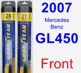 Front Wiper Blade Pack for 2007 Mercedes-Benz GL450 - Assurance