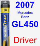 Driver Wiper Blade for 2007 Mercedes-Benz GL450 - Assurance
