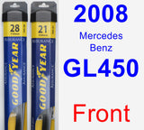 Front Wiper Blade Pack for 2008 Mercedes-Benz GL450 - Assurance