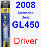 Driver Wiper Blade for 2008 Mercedes-Benz GL450 - Assurance