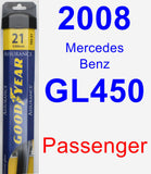 Passenger Wiper Blade for 2008 Mercedes-Benz GL450 - Assurance