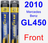 Front Wiper Blade Pack for 2010 Mercedes-Benz GL450 - Assurance