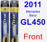 Front Wiper Blade Pack for 2011 Mercedes-Benz GL450 - Assurance