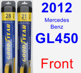 Front Wiper Blade Pack for 2012 Mercedes-Benz GL450 - Assurance