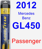 Passenger Wiper Blade for 2012 Mercedes-Benz GL450 - Assurance