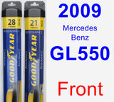 Front Wiper Blade Pack for 2009 Mercedes-Benz GL550 - Assurance