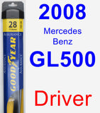 Driver Wiper Blade for 2008 Mercedes-Benz GL500 - Assurance