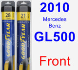 Front Wiper Blade Pack for 2010 Mercedes-Benz GL500 - Assurance