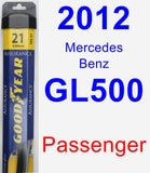 Passenger Wiper Blade for 2012 Mercedes-Benz GL500 - Assurance