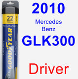 Driver Wiper Blade for 2010 Mercedes-Benz GLK300 - Assurance