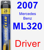 Driver Wiper Blade for 2007 Mercedes-Benz ML320 - Assurance