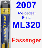 Passenger Wiper Blade for 2007 Mercedes-Benz ML320 - Assurance
