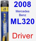 Driver Wiper Blade for 2008 Mercedes-Benz ML320 - Assurance