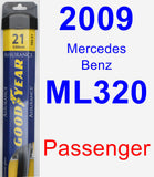 Passenger Wiper Blade for 2009 Mercedes-Benz ML320 - Assurance