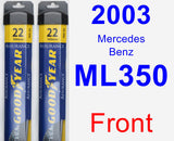 Front Wiper Blade Pack for 2003 Mercedes-Benz ML350 - Assurance