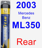 Rear Wiper Blade for 2003 Mercedes-Benz ML350 - Assurance