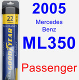 Passenger Wiper Blade for 2005 Mercedes-Benz ML350 - Assurance