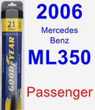 Passenger Wiper Blade for 2006 Mercedes-Benz ML350 - Assurance