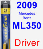 Driver Wiper Blade for 2009 Mercedes-Benz ML350 - Assurance
