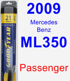 Passenger Wiper Blade for 2009 Mercedes-Benz ML350 - Assurance