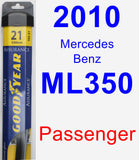 Passenger Wiper Blade for 2010 Mercedes-Benz ML350 - Assurance