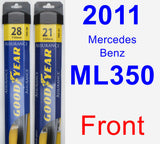 Front Wiper Blade Pack for 2011 Mercedes-Benz ML350 - Assurance