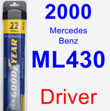 Driver Wiper Blade for 2000 Mercedes-Benz ML430 - Assurance