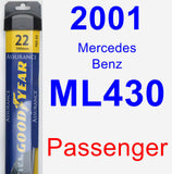 Passenger Wiper Blade for 2001 Mercedes-Benz ML430 - Assurance