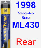 Rear Wiper Blade for 1998 Mercedes-Benz ML430 - Assurance