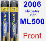 Front Wiper Blade Pack for 2006 Mercedes-Benz ML500 - Assurance