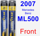 Front Wiper Blade Pack for 2007 Mercedes-Benz ML500 - Assurance