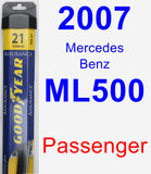 Passenger Wiper Blade for 2007 Mercedes-Benz ML500 - Assurance