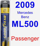 Passenger Wiper Blade for 2009 Mercedes-Benz ML500 - Assurance