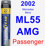 Passenger Wiper Blade for 2002 Mercedes-Benz ML55 AMG - Assurance