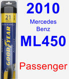 Passenger Wiper Blade for 2010 Mercedes-Benz ML450 - Assurance