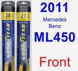 Front Wiper Blade Pack for 2011 Mercedes-Benz ML450 - Assurance