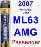 Passenger Wiper Blade for 2007 Mercedes-Benz ML63 AMG - Assurance